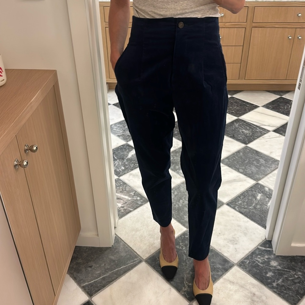 BlackIris Navy Corduroy Pants NWOT